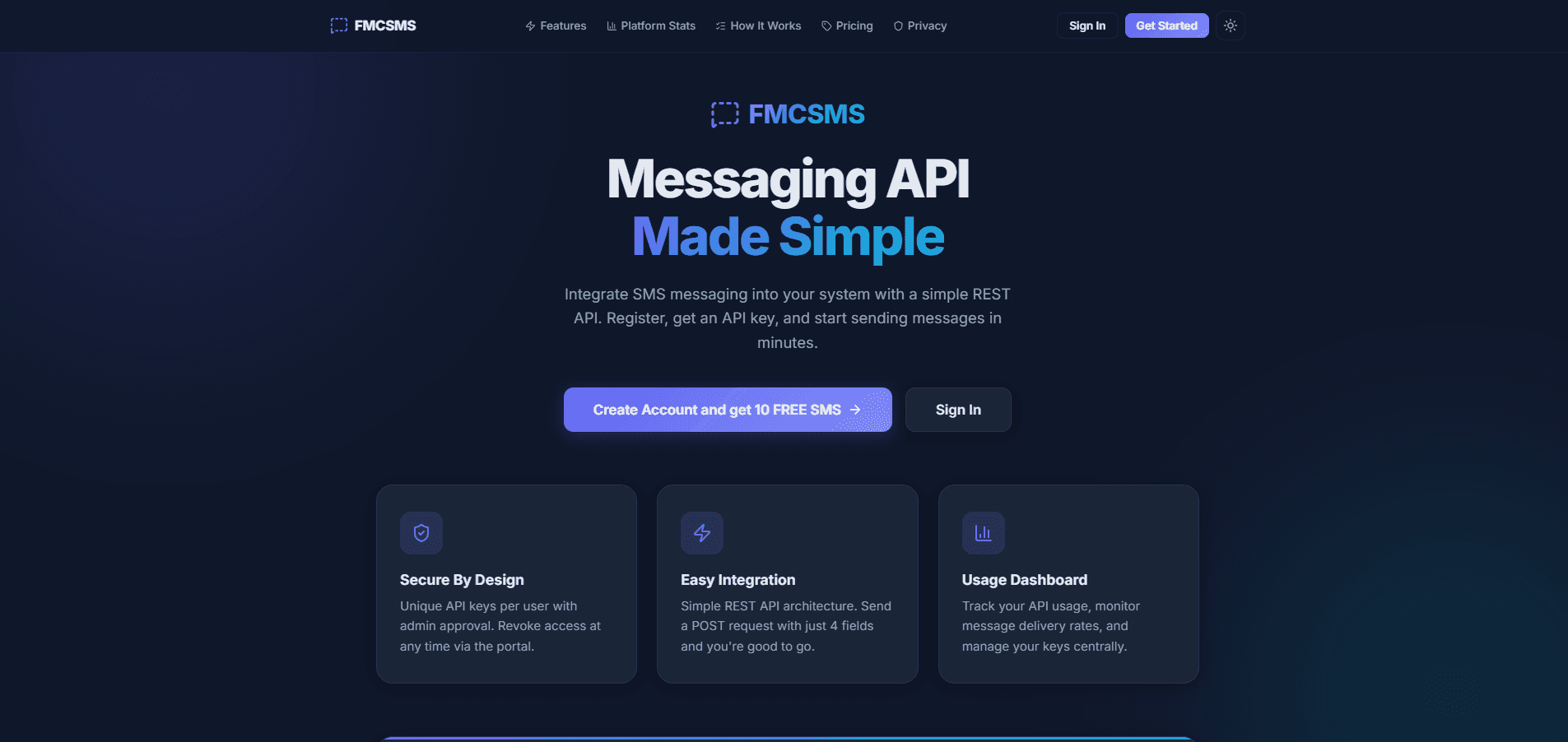 FMC SMS API Gateway